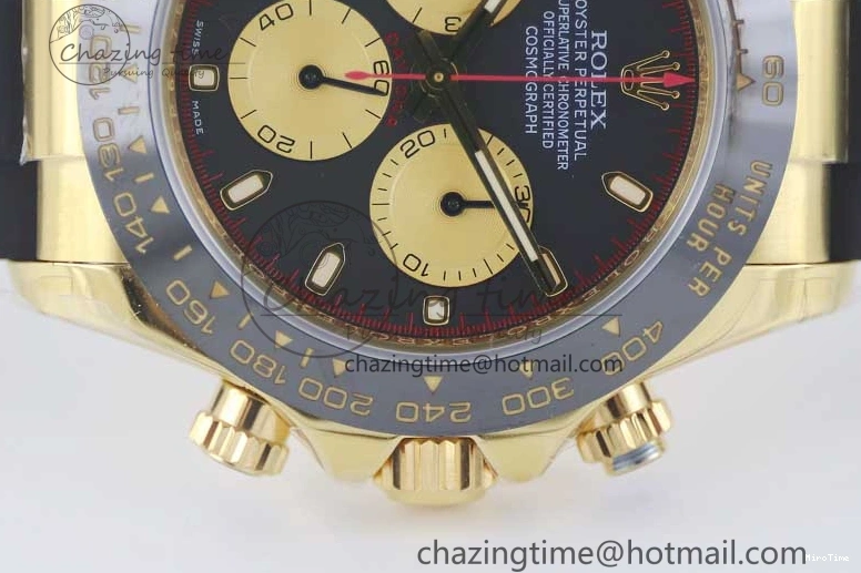 MiroTime 0517 Daytona 116518 TWF 1:1 Best Edition 904L Steel Black Gold Dial on Oysterflex Strap A Comfortable 2422